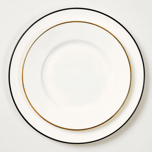 Image showing the Dessert Plate, Gold Rim product.