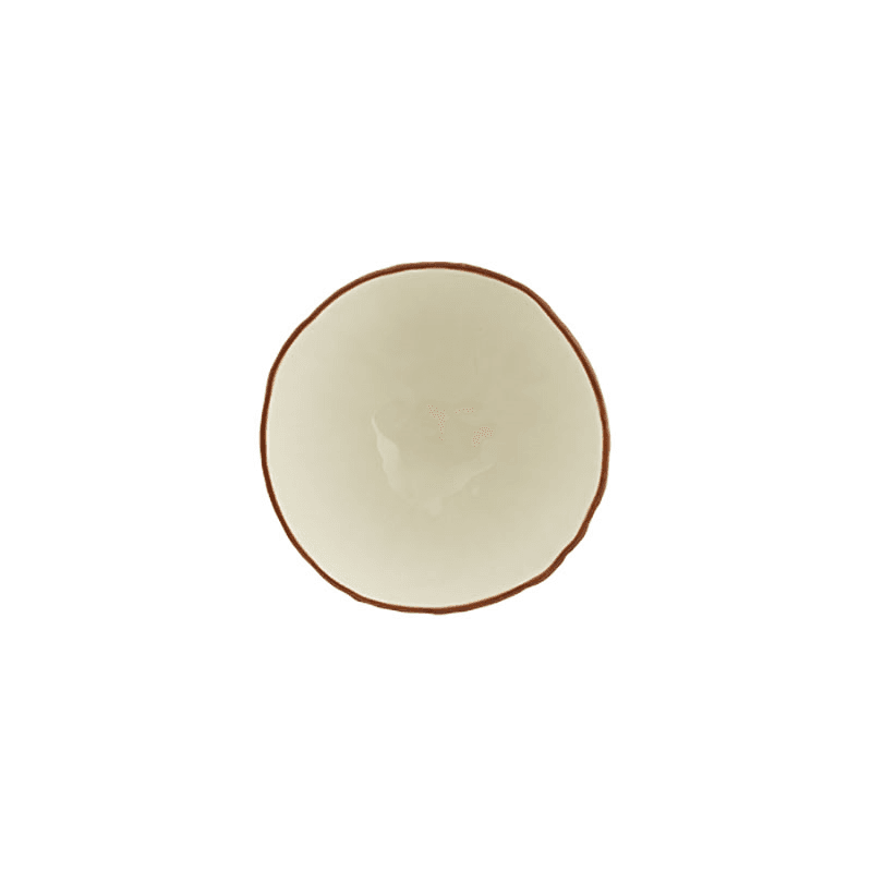 Tropical Fruits Coconut Bowl, Brown/White
