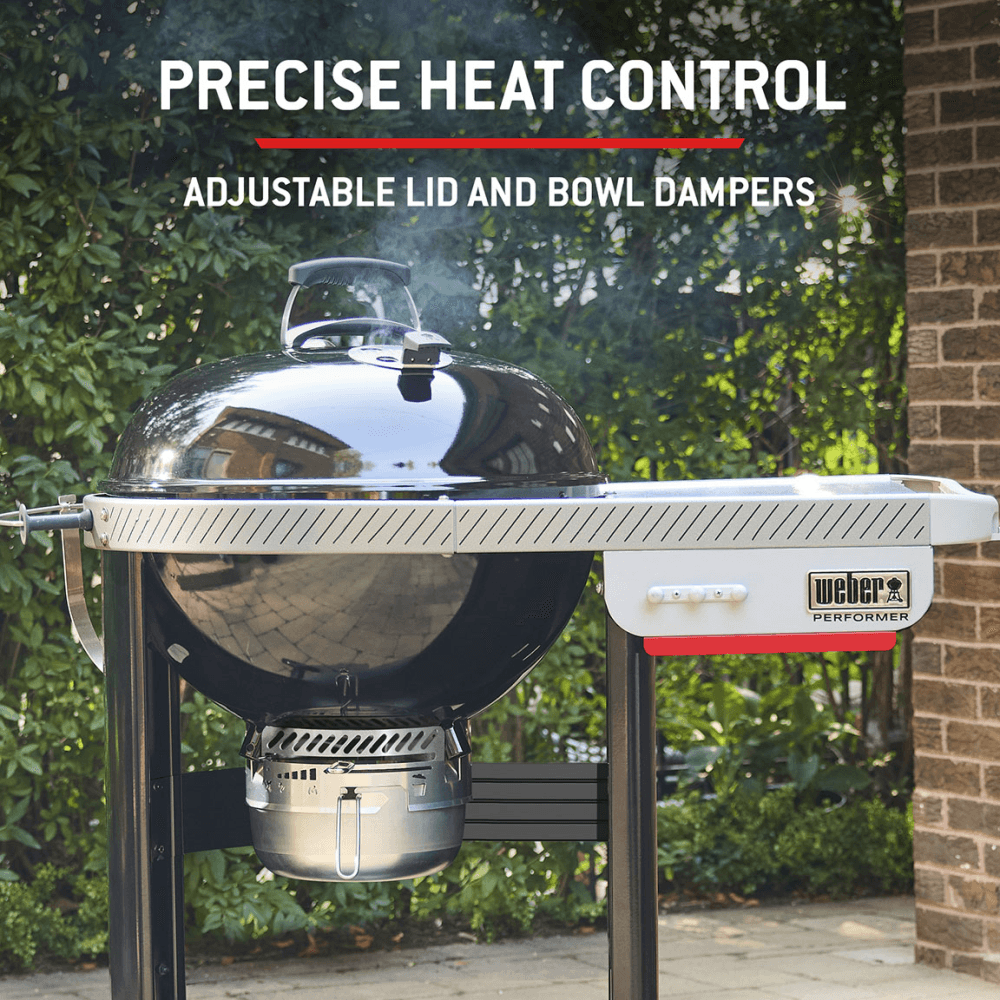 Performer Premium Smart Charcoal Barbecue, Black