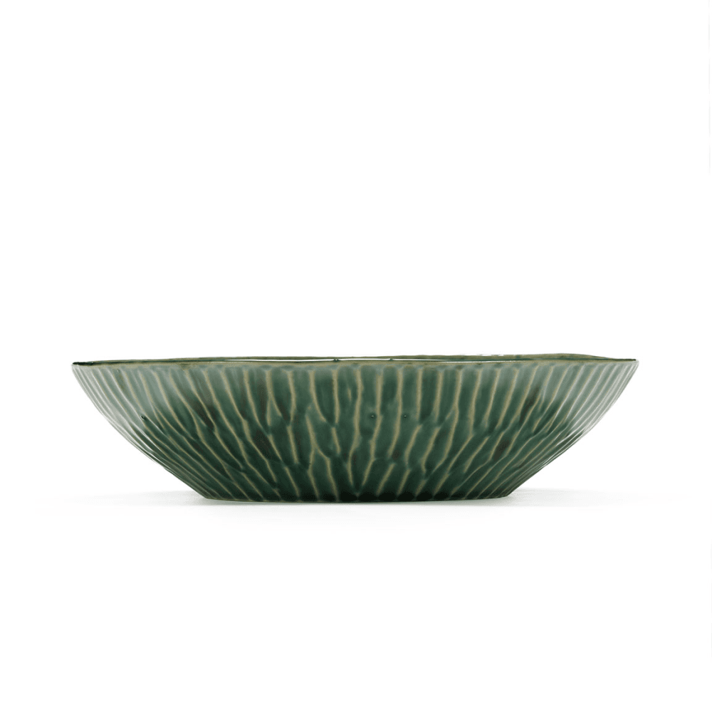Verde Lanza by Pascale Naessen Set of 2 Deep Serving Plates, Green