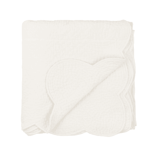 Image showing the Nina Scalloped Bedspread, Superking/Emperor, White product.